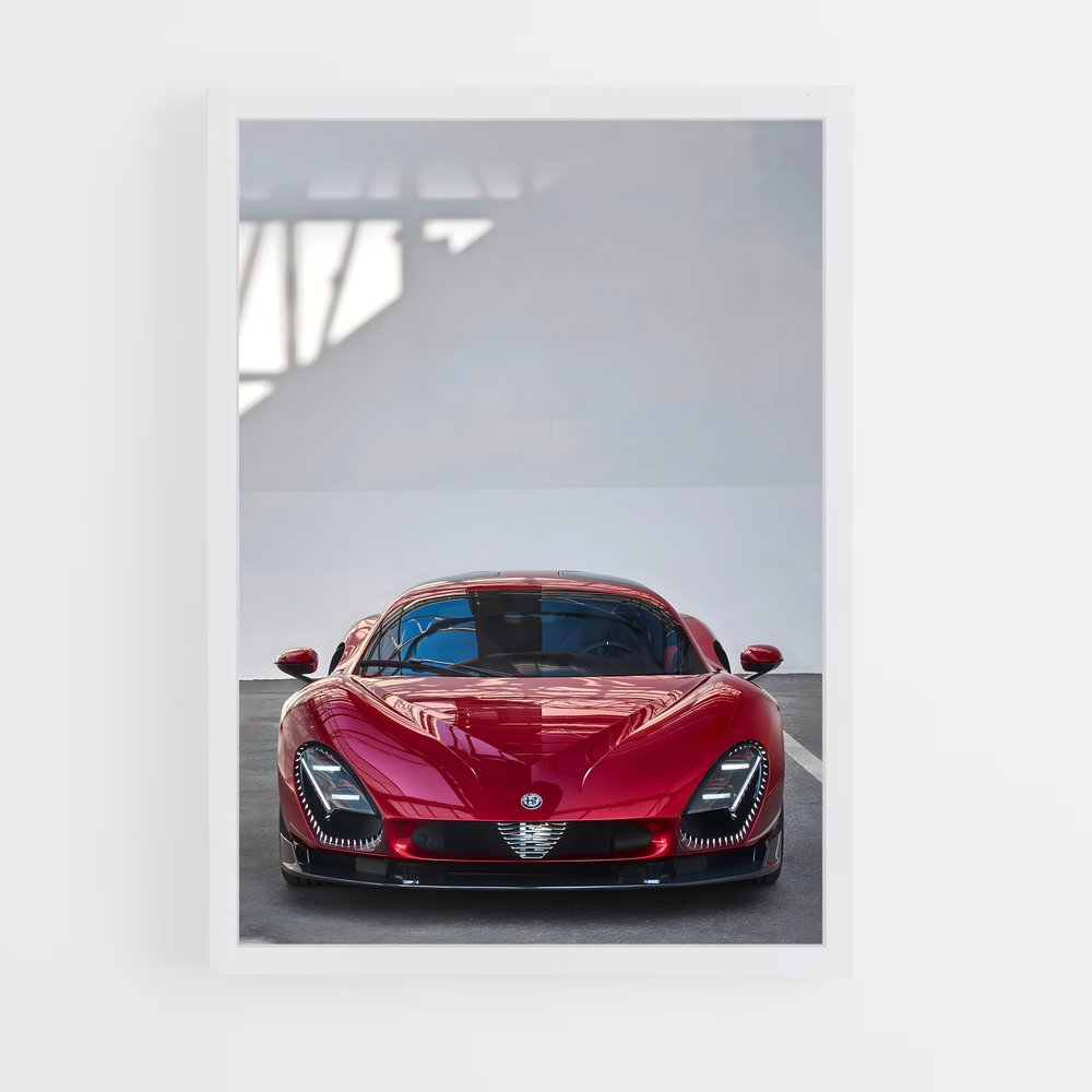Poster Stradale D'une Rouge – affiche Alfa Romeo (vue 3)